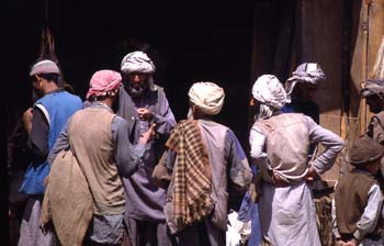 Escena callejera, ante una carnicería, Jammu y Cachemira