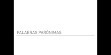 6º lengua Palabras homónimas y parónimas 