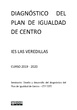 Diagnóstico del plan de igualdad del centro