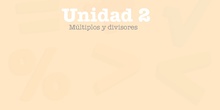 PRIMARIA 6ºA - MATEMÁTICAS - UNIDAD 2 