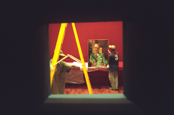 Montaje de una exposición, Sao Paulo, Brasil