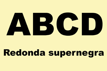 Letra redonda supernegra