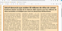 Lengua I y II Tema 1 Clase 13 20251001 - Texto periodístico de Unicef de los niños sin censar