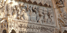 Detalle del tímpano, Catedral de León, Castilla y León