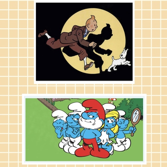 Tintín y los Pitufos