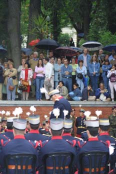 Miembros de la banda de música durante la Boda Real