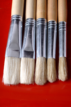 Pinceles de distintos tipos