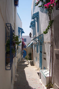 Calle, Sidi Bou Said, Túnez