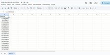 Variable continua en Sheets