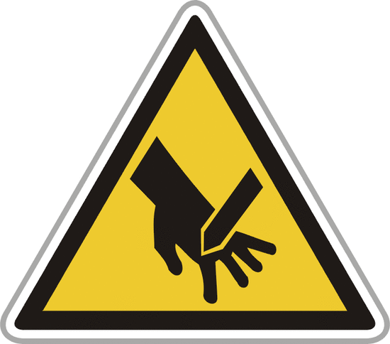 Peligro manos cuchillas