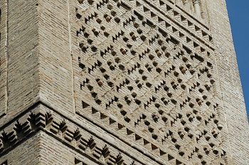 Iglesia de la Magdalena. Detalle de la torre, Zaragoza