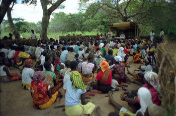 Celebración religiosa, Nacaroa, Mozambique