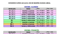 horario curso 2018 2019