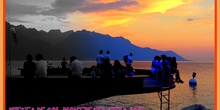 Puesta de sol en Montreaux Suiza 2013