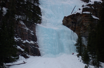 Cascada helada, Lago Louise, Parque Nacional Banff