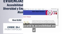 Evidencias optativas: accesibilidad, atención a la diversidad y empoderamiento del alumnado