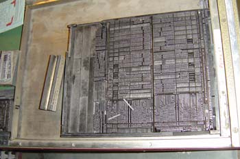 Composición con tipos de plomo