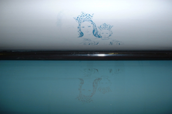 Transferir tinta al caucho