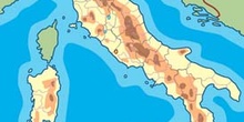 Mapa físico de Italia