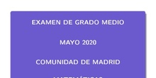 Examen Grado Medio - 2020 - Matemáticas - CAM