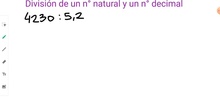 Dividir entre un natural y un decimal
