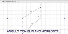 Diédrico Ángulo de una recta con los planos de proyección 