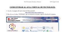 Instrucciones Aula Virtual y libro digital Tecnología