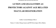 Lutein and zeaxanthin as protectors against age related macular degeneration