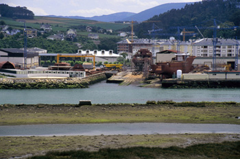 Rampa de varada de astillero, Navia, Principado de Asturias