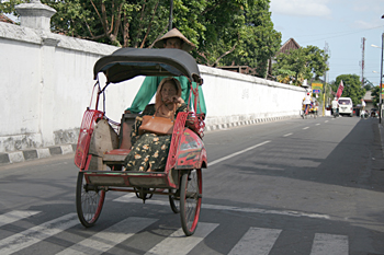 Transporte callejero, Jogyakarta, Indonesia