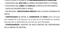 Documentación solicitada por el SAE Usera Villaverde