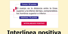 Interlineado positivo