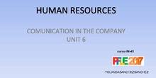 COMMUNICATION IN THE COMPANY