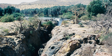 Vista de las cataratas de Epupa, Namibia