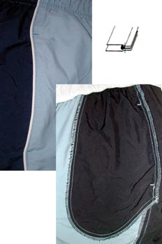 Bolsillo lateral con vivo de pijama