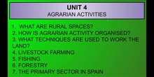 agrarian activities