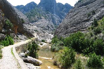 Río Els Estrets, cerca de Arnes, Tarragona