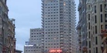 Vista de la Torre de Madrid desde la Gran Vía