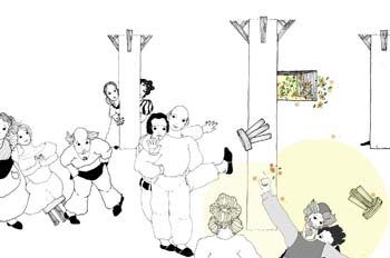 Cap. XLV. Don Quijote arremete contra el cuadrillero