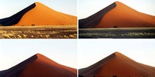 Composición de graduación de luz sobre una duna, Namibia