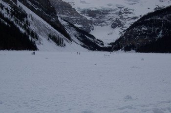 Lago Louise helado, Parque Nacional Banff