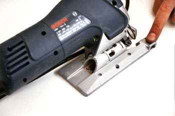 Posición angular de la base en una sierra de calar