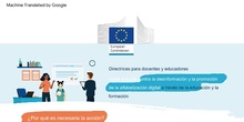 Ficha UE. Directrices para profesores y educadores sobre la lucha contra la desinformación y la promoción de la alfabetización digital a través de la educación y la formación