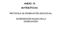 Anexo 10. Protocolo de observación de las Matemáticas. Orientaciones para su mejora