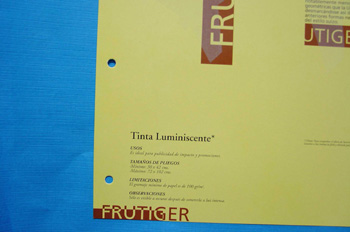 Acabado con tinta luminiscente