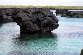 Islotes de lava solidificada en la Isla Isabela, Ecuador