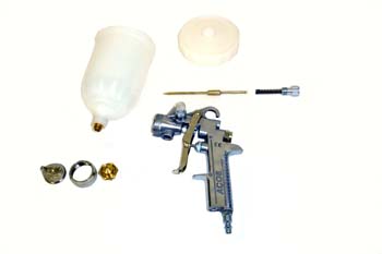 Pistola aerográfica por gravedad (despiece)