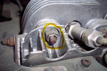 Arandela de frenado de los espárragos de motor