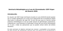 Metodologías en el uso de Chromebooks. Ceip Virgen del Rosario 2020