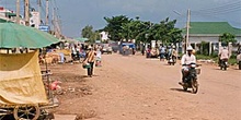 Carretera de tránsito en Camboya